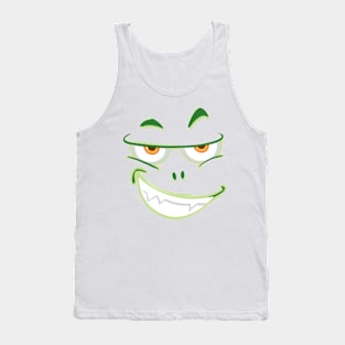 intimidate green monster face Tank Top